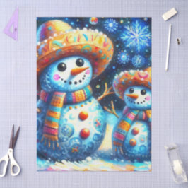 Papel De Seda Snowman Snowman, autor de arte popular en México