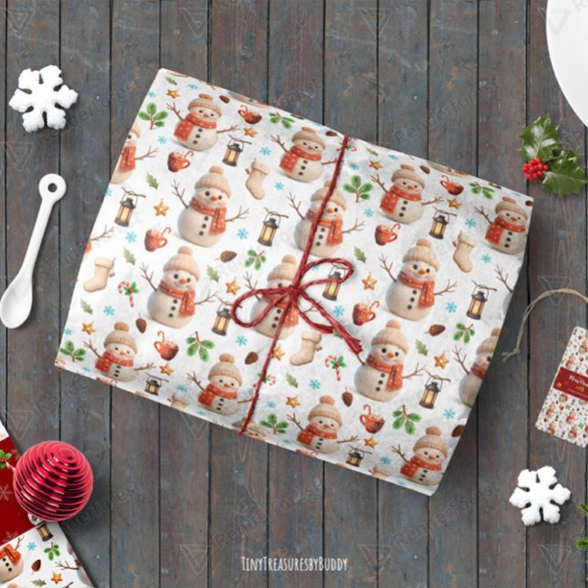 Papel De Seda Snowman Winter Holiday - Merry Christmas (Subido por el creador)