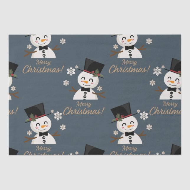 Papel De Seda Snowmen (Anverso)