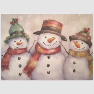 Papel De Seda Snowmen