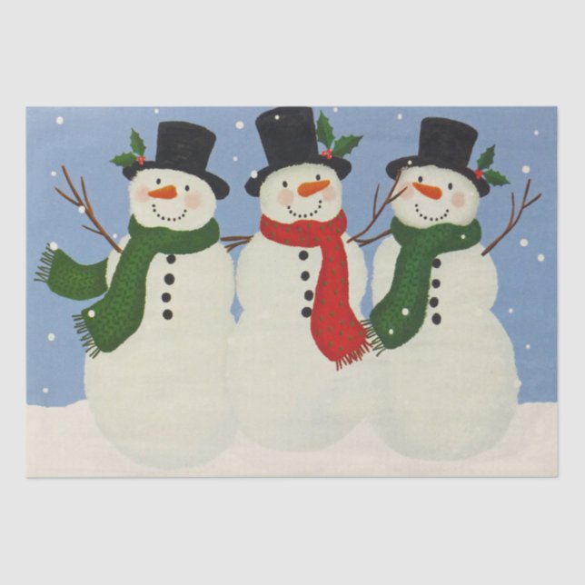 Papel De Seda Snowmen (Anverso)