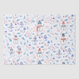 Papel De Seda Snowmen