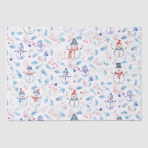 Papel De Seda Snowmen