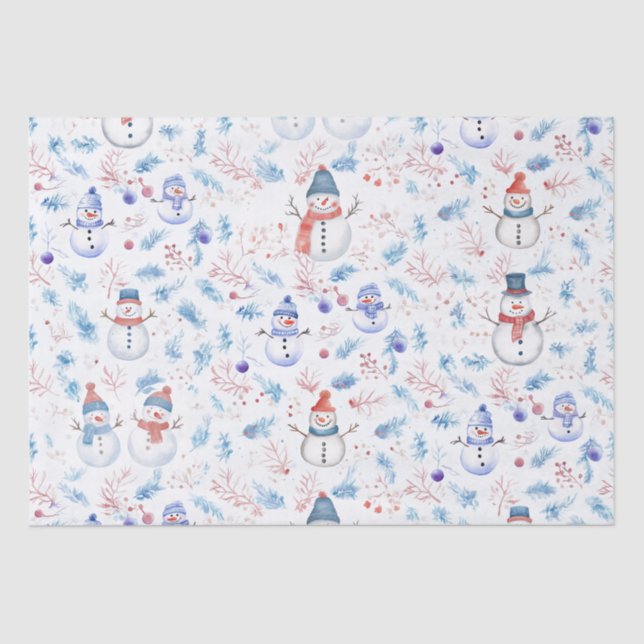 Papel De Seda Snowmen (Anverso)