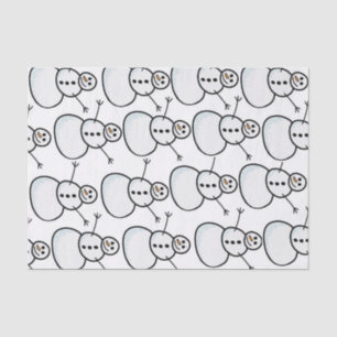 Papel De Seda Snowmen