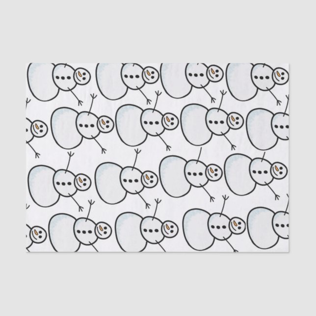 Papel De Seda Snowmen (Anverso)