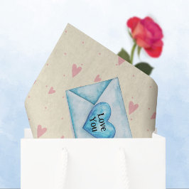 Papel De Seda Sobres de San Valentín y Corazones