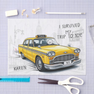 Papel De Seda Sobreviví Mi Viaje A Nyc (Texto Personalizado)