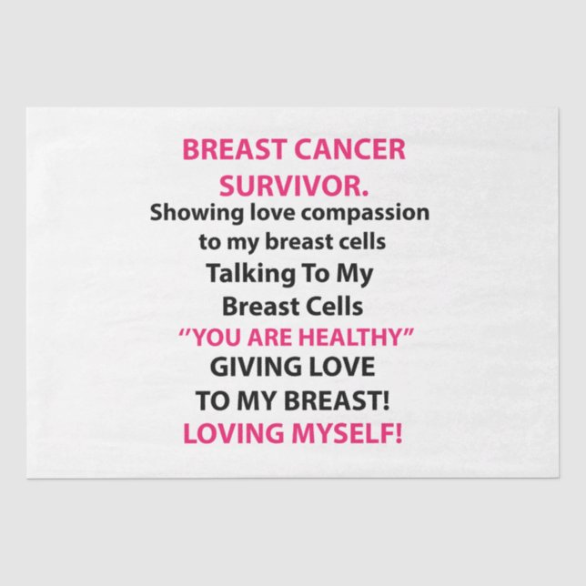 Papel De Seda Sobreviviente de cáncer de mama (Anverso)