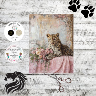 Papel De Seda Sofá de flores Majestic Leopard Bouquet