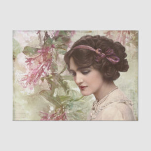 Papel De Seda Sofisticado retrato de joven victoriana