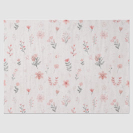 Papel De Seda Soft Blush Floral Pattern Tissue Paper