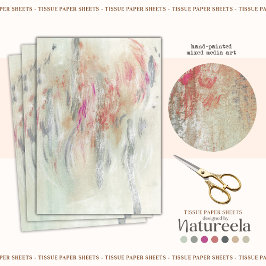 Papel De Seda Soft Contemporary Abstract Decoupage Tissue Paper