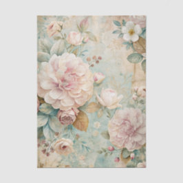 Papel De Seda Soft Pastel Floral Pattern with Peonies