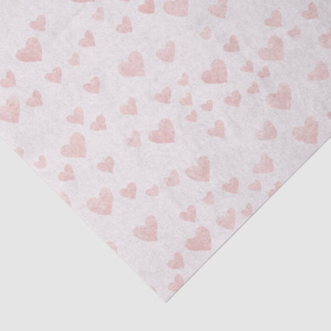 Papel De Seda Soft Pink Hearts Tissue Paper (Detalle)
