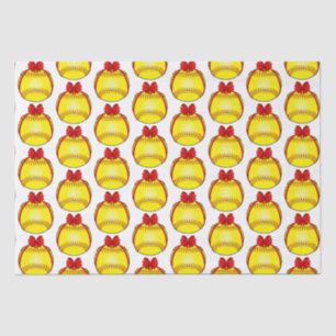 Papel De Seda Softball con arco de Navidades