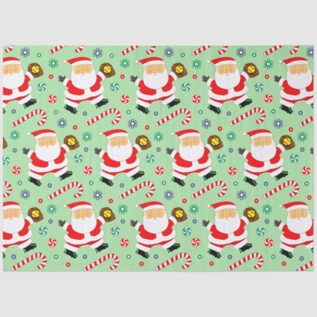 Papel De Seda Softball Holiday Gift (Anverso)