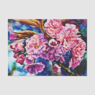 Papel De Seda Sol floral de flor de flor Fuchsia Arte rosa