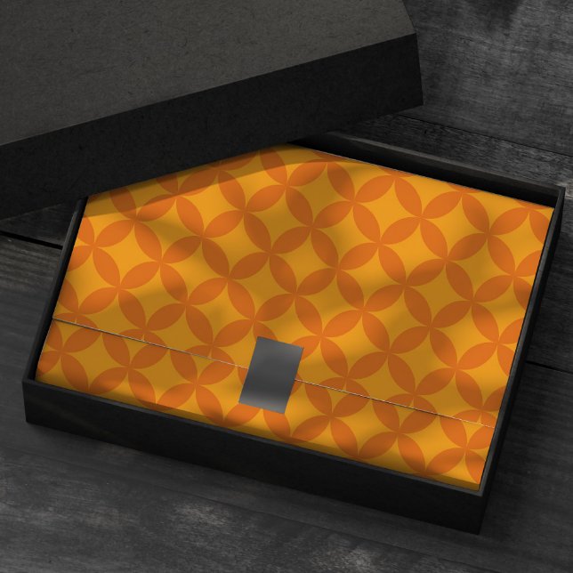 Papel De Seda Sol Naranja moderno retro geométrico de mediados d (Subido por el creador)