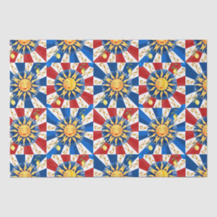 Papel De Seda Sol siciliano, mayólica, limón,