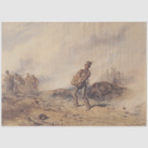 Soldado herido luego de la batalla (Escena de guer