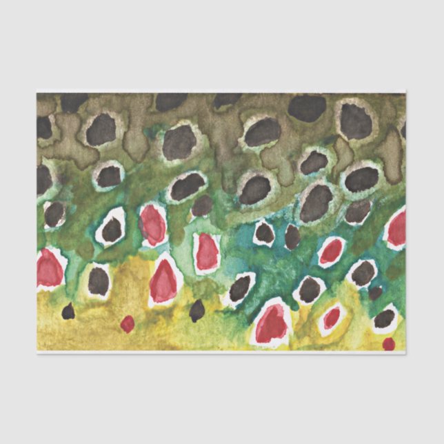 Papel De Seda Sólo la piel de la bella trucha marrón (Anverso)