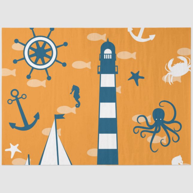 Papel De Seda Sólo más diseño de serie náutica 4 (Anverso)