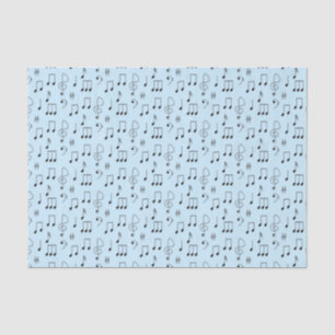 Papel De Seda Solo notado azul
