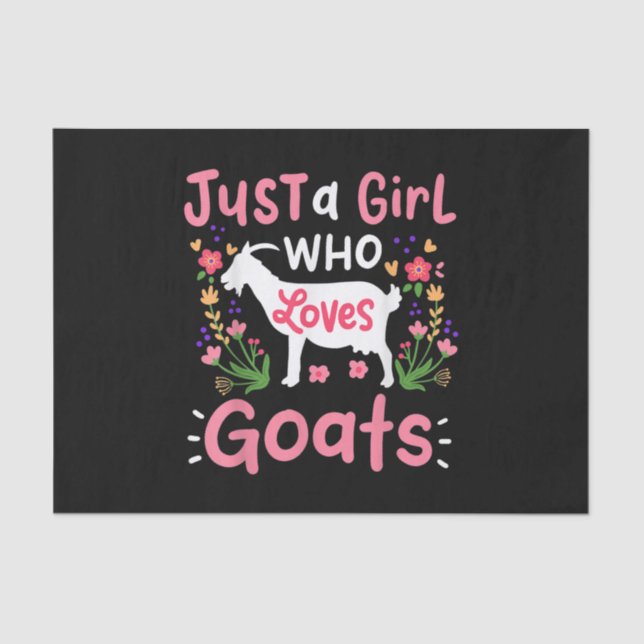 Papel De Seda Sólo un Chica que ama a las cabras (Anverso)