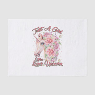 Papel De Seda Solo un Chica que ama a Unicorn