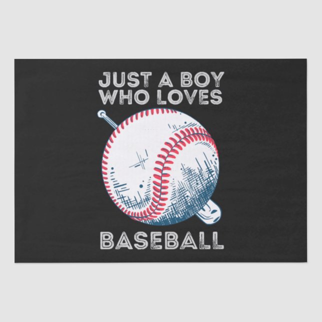 Papel De Seda Solo un chico que ama el béisbol (Anverso)