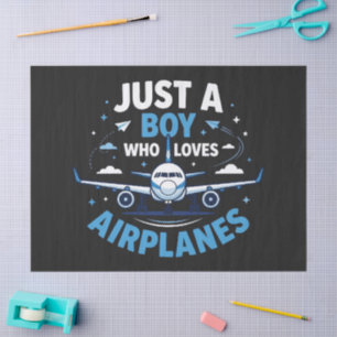 Papel De Seda Solo un chico que ama los aviones