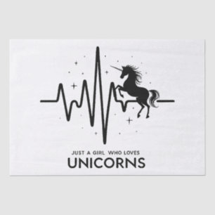 Papel De Seda Sólo una chica amor por Unicornios Latido