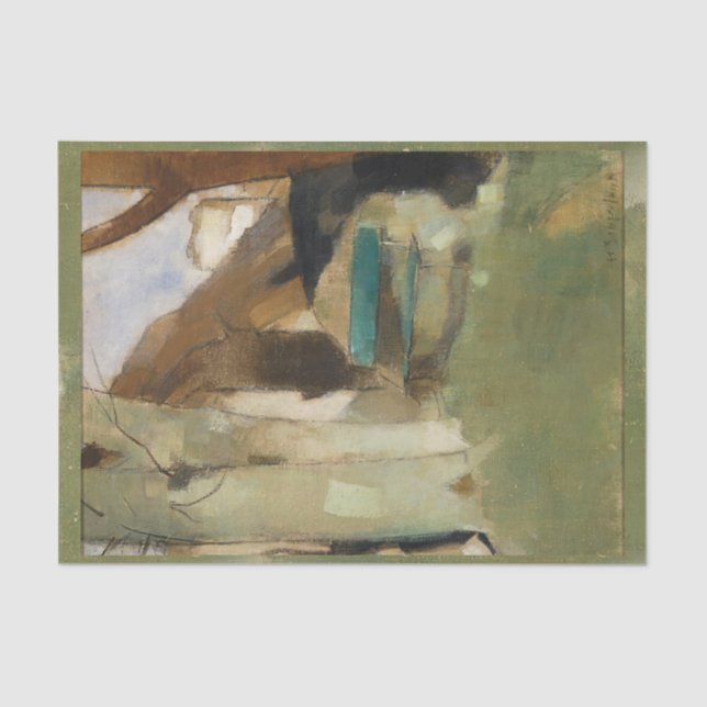 Papel De Seda Sombra en la pared, Helene Schjerfbeck (Anverso)