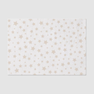 PAPEL DE SEDA SOMBRAS DE ESTRELLAS NEUTRALES DE BLANCO Y TÁN