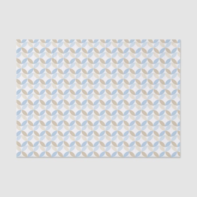 PAPEL DE SEDA SOMBRAS DE PATRONES AZULES Y TÁN (Anverso)