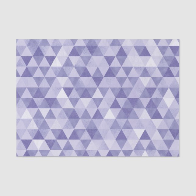PAPEL DE SEDA SOMBRAS DE PATRONES DE TRIÁNGULO PURPLE (Anverso)