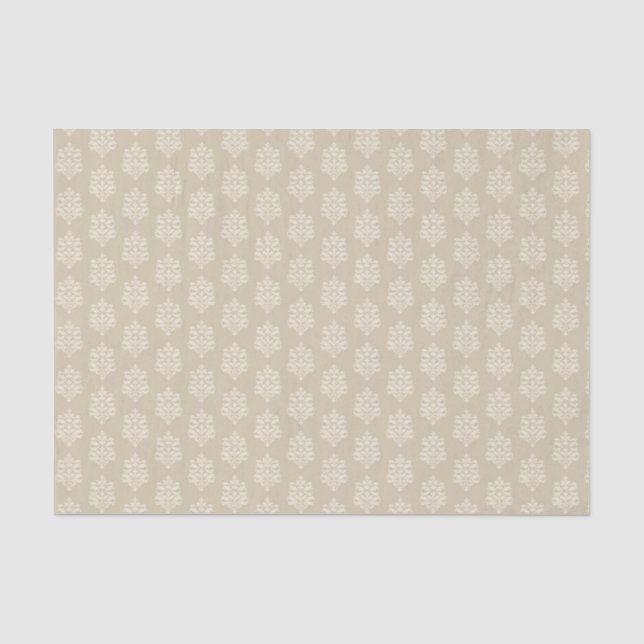 PAPEL DE SEDA SOMBRAS DE PATRONES ORNADOS DE TAN (Anverso)