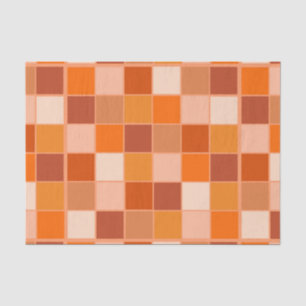 Papel De Seda Sombras de plazas Naranjas