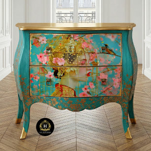Papel De Seda Sombrero de jaula de pájaro vintage decoupage flor