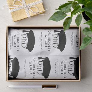 Papel De Seda Sombrero doctoral de doctorado personalizado Gradu