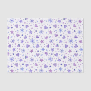 PAPEL DE SEDA SOMBRILLAS DE LAS ESTRELLAS DE PURPLE HEARTS SNOWF
