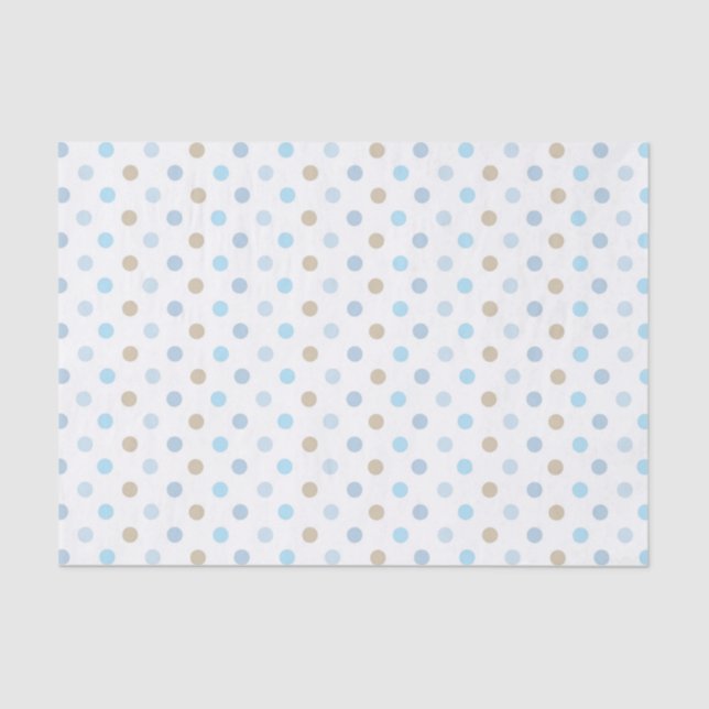 PAPEL DE SEDA SOMBRILLAS DE PUNTOS AZULES Y TAN POLKA (Anverso)