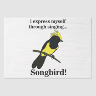 Papel De Seda Songbird Tit Bird Funny Birdwatcher