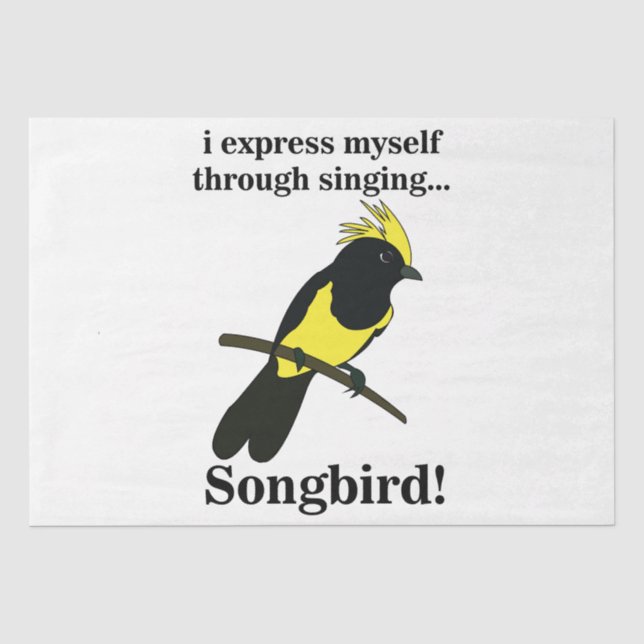 Papel De Seda Songbird Tit Bird Funny Birdwatcher (Anverso)