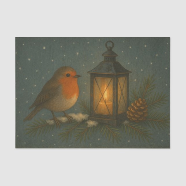 Papel De Seda Songbird with Warm Lantern Tissue Paper (Anverso)