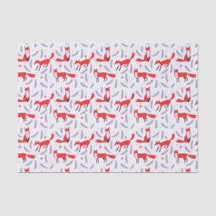 Papel De Seda Sonriente Bosque de Woodland Greenery Red Fox
