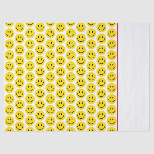 Papel De Seda Sonrisa cara a dos tonos Feliz de pensar bien en t (Anverso)