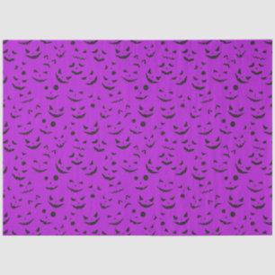 Papel De Seda Sonrisa de calabaza púrpura moderna de Halloween