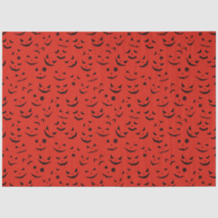 Papel De Seda Sonrisa moderna de calabaza roja de Halloween